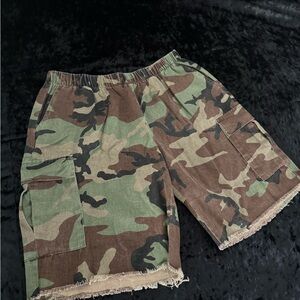 Women Camouflage Cargo Shorts